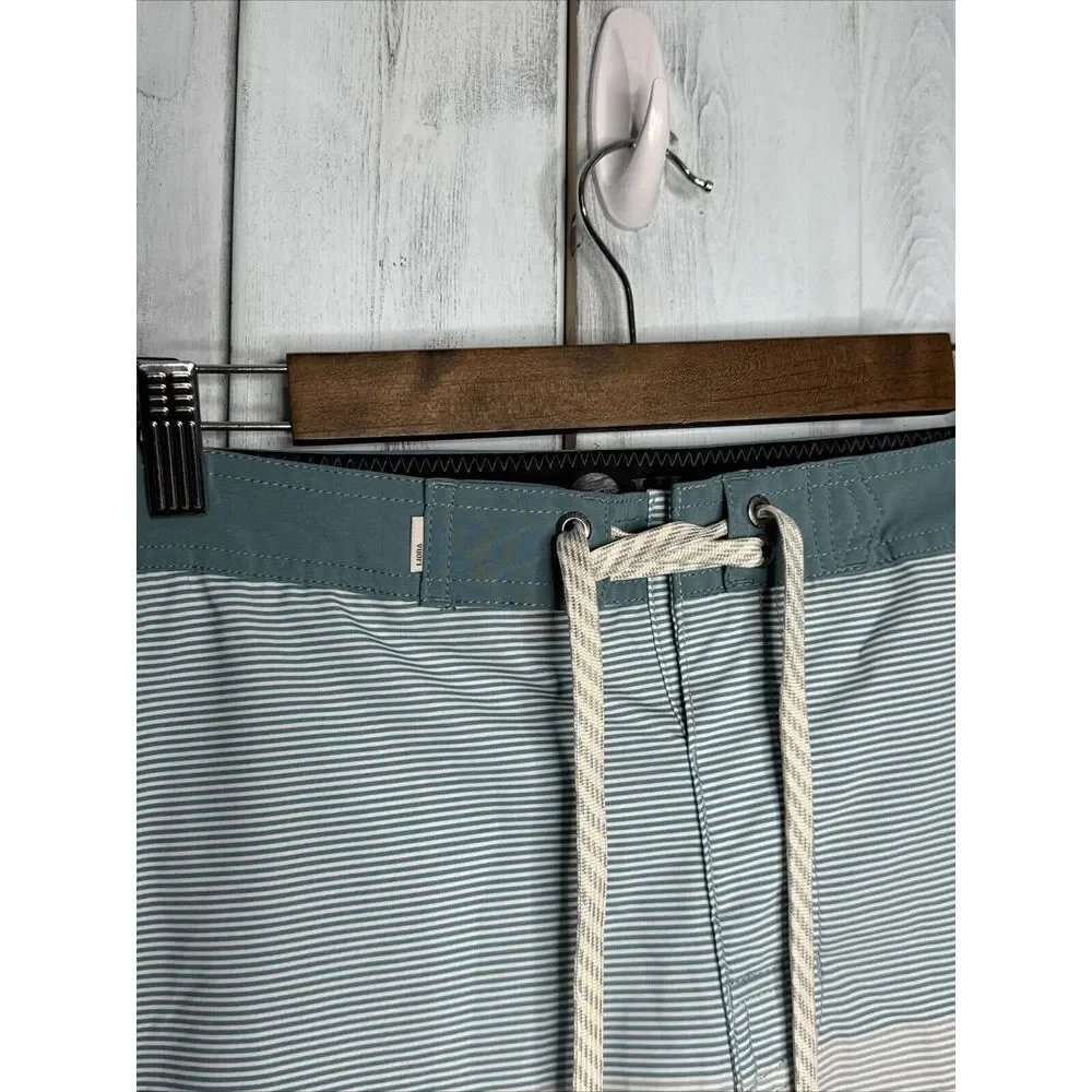 VUORI Cruise Board Shorts Swim Trunks Men's Size 36  Sagebrush‎ Wave Stripe Blue